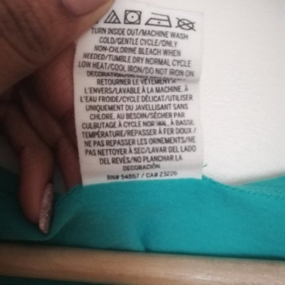 PINK Victoria's Secret Heart Shape Back Turquoise Muscle Tee - Picture 4 of 5